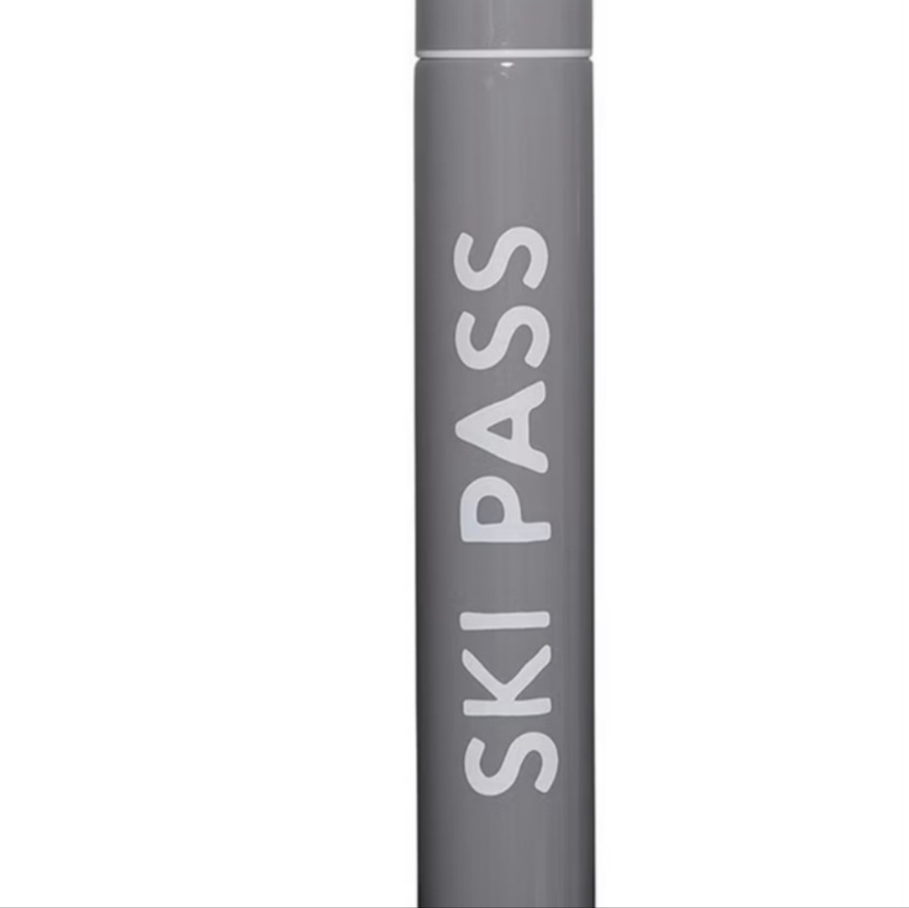 Gray SKI PASS Flask  8oz by Face To Face